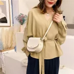 Orean Woman Oulder Bag Pu Leather Youth Ladies Sml Square Bag Lit Wild Fe Daily Mesger Bag Waterproof Blue