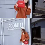 Ladies Sml Crossbody Oulder Bag Red Pu Bags For Women Concise Solid Flap Ca Bolsa Finina