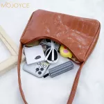 Women Se Pu Leather Handbag Solid Tor Pattern Ca Underarm Bag