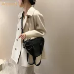Pu Leather Oulder Crossbody Bag Elnt Women Le Sd Handbags Solid Cr Travel Wristlet