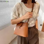 Designer Women Pu Leather Cr Crossbody Oulder Mesger Bag Ladies Vintage Zier Bucet Bags