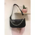 Women Chain Armpit Handhags Pu Leather Fe Sml Oulder Bags Vintage Ladies Baguette Clutch Se Mini Tote Bag