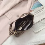 Vintage Snae Pattern Print Oulder Underarm Bags Women Pu Leather Hobos Bag Ca L-Matchladies Sml Handbags Se