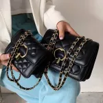 Hi Quity European And American Chain Mesger Handbags New Orean Ladies Ca One-Oulder Sml Square Bag