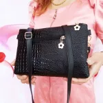 Crocodile Pattern Pu Leather Solid Sml Crossbody Bags Women Travel Mesger Bag Women's Handbag Oulder Bag Lady