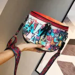 Maioumy Omen's Mesger Bag Graffi Pattern Single Oulder-Bag Ladies Hi Quity Pu Leather Crossbody Bags