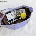 Solid Cr Pleated Tote Oulder Bag Soft Pt Leather Women Cr Chain Handbag Ca Travel Armpit Bag