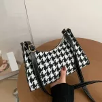 Popular Fe Daily Bag Ca Street Travel Oulder Se Hobo For Lady Pu Plaid Pattern Crossbody Bag