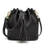 New Women's Bag Solid Cr Bucet Bag Spring And Mmer Ladies Oulder Bag Tassels Bucet Bag Srn