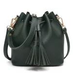 New Women's Bag Solid Cr Bucet Bag Spring And Mmer Ladies Oulder Bag Tassels Bucet Bag Srn