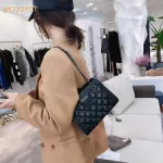 Women Pu Street Tote Solid Lattice Pattern Clutch Oulder Crossbody Bags Exquisite Ng Bag