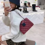 Women Pu Street Tote Solid Lattice Pattern Clutch Oulder Crossbody Bags Exquisite Ng Bag