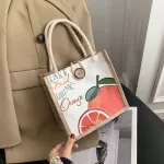 Printing Canvas Women Hand Tote Oer Bag Baset Haruu Oulder Bag -Handle Bags Fe Ladies Handbags Sml Handbag