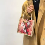 Printing Canvas Women Hand Tote Oer Bag Baset Haruu Oulder Bag -Handle Bags Fe Ladies Handbags Sml Handbag