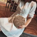 Vintage Handmade Crossbody Bag Mmer Round Beach Bag Girls Circle Rattan Bag Sml Bohian Oulder Bags For Women
