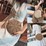 Vintage Handmade Crossbody Bag Mmer Round Beach Bag Girls Circle Rattan Bag Sml Bohian Oulder Bags For Women