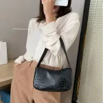 Retro Tor Pattern Pu Leather Handbag Single Oulder Bag For Women Vintage Zier Totes Oulder Se Bags