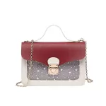 Lilen Women Bags Oulder Sml Flap Bags Mmer Jelly Transparent Mesger Bag Size Ca Crossbody Chain Bag