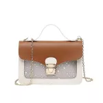 Lilen Women Bags Oulder Sml Flap Bags Mmer Jelly Transparent Mesger Bag Size Ca Crossbody Chain Bag