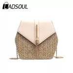 Ladsoul New Mulit Style Strawpu Bag Handbags Women Mmer Rattan Bag Handmade Wen Beach Circle Bohia Handbag
