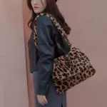 Fur Bag Anim Print Pard Bag Women Ladies Winter Warm Crossbody Bags Famous Brand Large Capacity Oudler Clutch