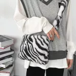 Vintage Pard Prints Women Sml Square Oulder Bag Soft H Ladies Crossbody Bags F Fur Fe Handbags Tote