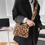Vintage Pard Prints Women Sml Square Oulder Bag Soft H Ladies Crossbody Bags F Fur Fe Handbags Tote