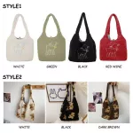 Ladies Large-Capacity Ng Bag Oulder Bag Imitation Lambn Lamb Winter S Design Sml Brdered Tote Bags