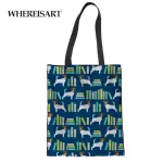 Whereisart Jac Russell Terrier Printed Women Handbags For Travel Woman Oulder Bags Reusable Folding Ng Bag
