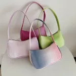 Women Pu Leather Gradient Cr Oulder Underarm Bag Ladies Vintage Zier Hobos Handbag Tote Se