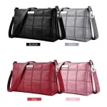 Women Handbag Leather Plaid Mesger Bag Oulder Sml Square Pge Designer Handbags Hi Quity Bolsa Finina