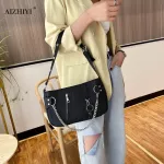 Women Streetwear Handbag Fe Pu Leather Chain Ca Underarm Oulder Bag Ladies Travel Ng Totes