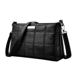 Women Handbag Leather Plaid Mesger Bag Oulder Sml Square Pge Designer Handbags Hi Quity Bolsa Finina