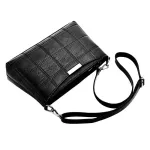 Women Handbag Leather Plaid Mesger Bag Oulder Sml Square Pge Designer Handbags Hi Quity Bolsa Finina