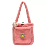 Flower Rabbit Pin Solid Handbags Women H Oulder Bags Ladies Cute Large Capacity Oulder Totes