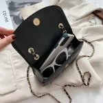 Retro Solid Pearl Chain Oulder Bags Women Fe Lattice Pu Leather Crossbody Bags Ca Ladies Handbags Sac Main