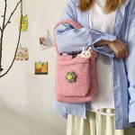 Flower Rabbit Pin Solid Handbags Women H Oulder Bags Ladies Cute Large Capacity Oulder Totes