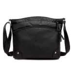 Women Bucet Bags Solid Cr Retro Waed Pu Leather Crossbody Fe Multi-Pocet Large Capacity Tote Bags Bolsa Finina