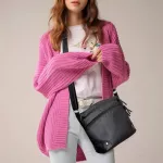 Women Bucet Bags Solid Cr Retro Waed Pu Leather Crossbody Fe Multi-Pocet Large Capacity Tote Bags Bolsa Finina