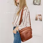 Women Bucet Bags Solid Cr Retro Waed Pu Leather Crossbody Fe Multi-Pocet Large Capacity Tote Bags Bolsa Finina