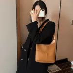 Vintage Solid Cr Lattice Pattern Large Capacity -Handle Handbag Pu Leather Ng Oulder Bags For Women