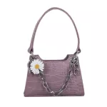 Women Dy Flower Chain Mini Crossbody Handbag Exquisite Ng Bag Stone Pattern Oulder Totes Bag