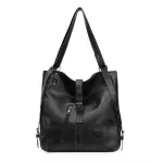 Vintage Fe Oulder -Handle Bags Pu Leather Women Totes Large Capacity Multi-Function Travel Lady Mesger Pouch