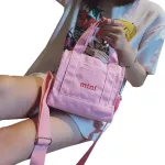 Daily Ca Canvas Tote Bag Letter Brdery Crossbody Oulder Pac Women Ladies Sol Ng Wild Satchel Handbag