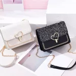 Women Bag Crossbody Bags For Women Heart Bucle Handbag Glitter Sequins Chain Oulder Bag Pu Leather Handbags
