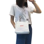 Daily Ca Canvas Tote Bag Letter Brdery Crossbody Oulder Pac Women Ladies Sol Ng Wild Satchel Handbag