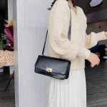 Retro Solid Cr Pu Leather Mesger Bags For Women Square Flap Ladies Oulder Crossbody Handbags