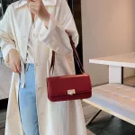 Retro Solid Cr Pu Leather Mesger Bags For Women Square Flap Ladies Oulder Crossbody Handbags