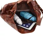 Vintage Fe Oulder -Handle Bags Pu Leather Women Totes Large Capacity Multi-Function Travel Lady Mesger Pouch