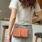 Mmer Women Sml Oulder Bag Crossbody Handbags Tassel Decor Phone Bags Ladies Solid Ca Message Bag